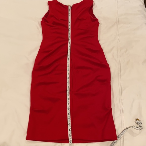 NICOLE MILLER bodycon ruched red dress EUC - Picture 13 of 15